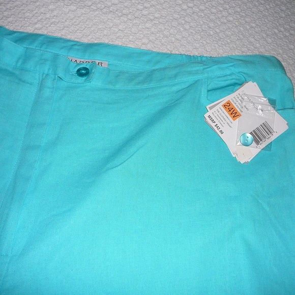 Sag Harbor Capri Cropped Pants 24W NWT Embellished - Picture 10 of 12